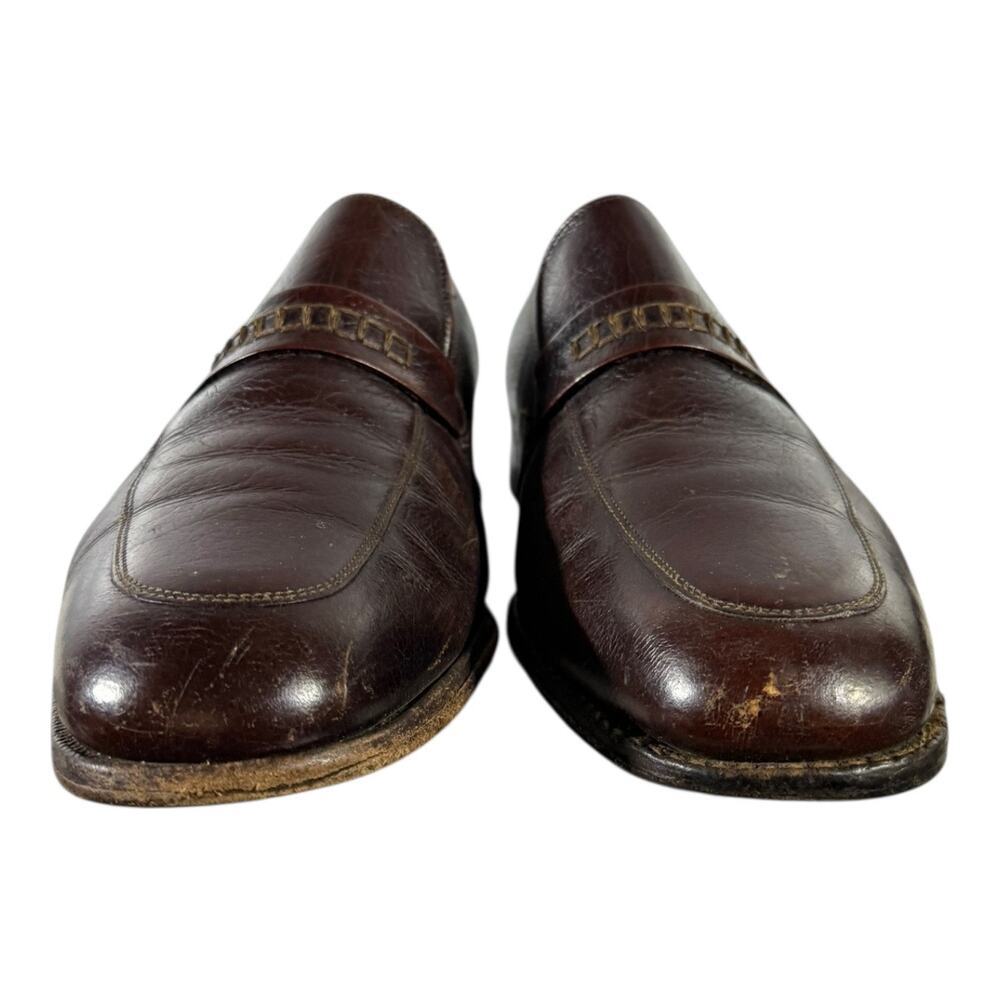 Florsheim Brown Leather Slip-On Dress Shoes Men’s 10D Classic Loafers 765334 - Picture 2 of 8
